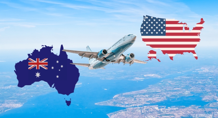 What airlines fly between Australia and USA?